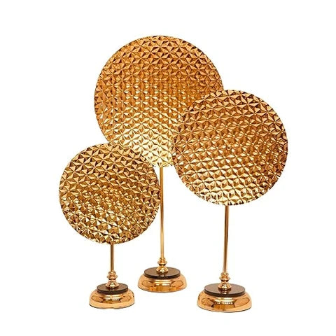Gold Metal Disc Table Decor