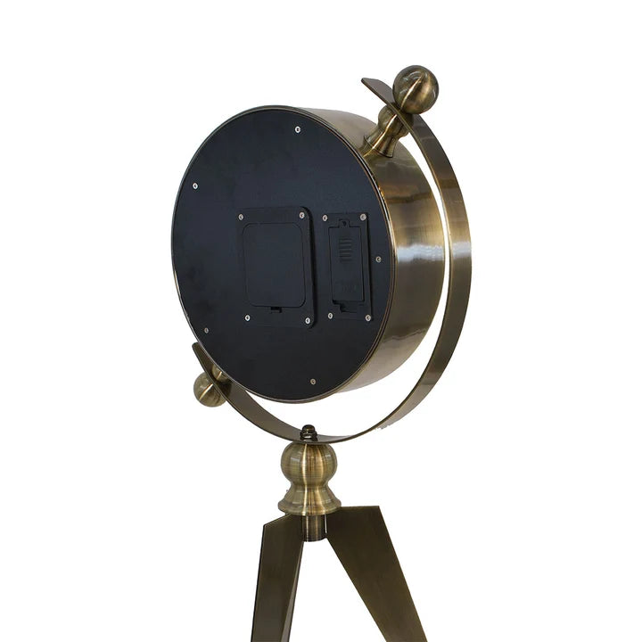 Vintage Aviator Gear Tripod Table Clock