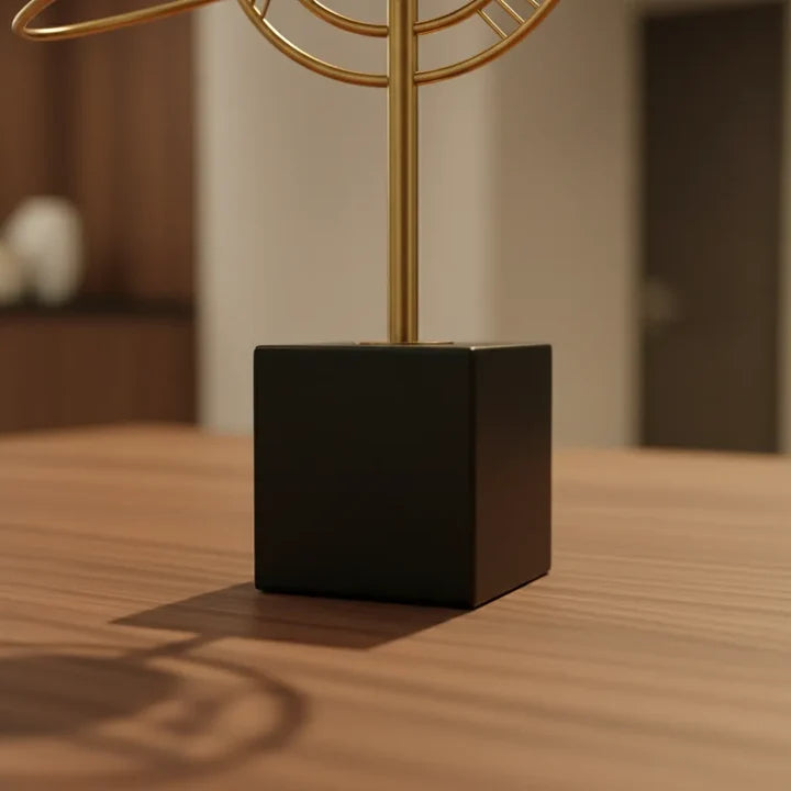 Celestial Orbit Gold Sculpture Showpiece