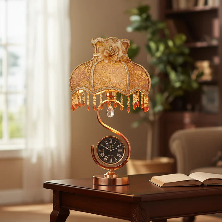 Victorian Heritage Lamp with Clock