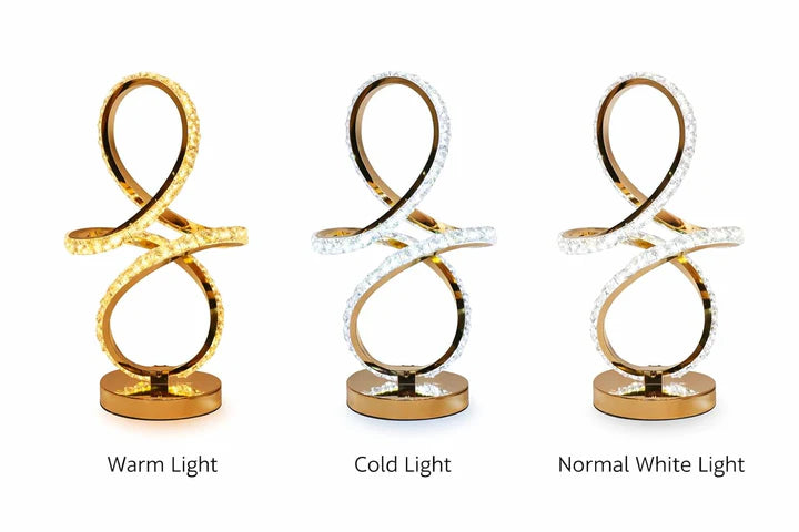 Crystal Infinity Twist LED Table Lamp