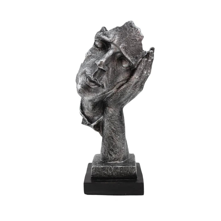 Modern Surrealist Face Sculpture Tabletop Organizer