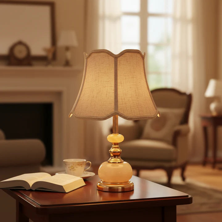 Elegant Vintage Table Lamp with Marble Base