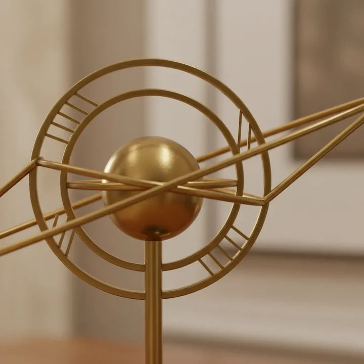 Celestial Orbit Gold Sculpture Showpiece