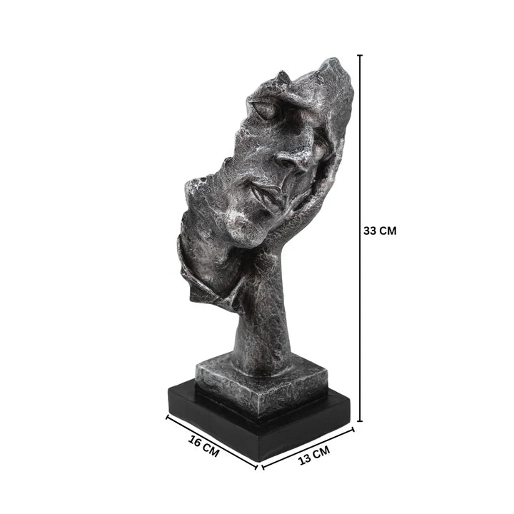 Modern Surrealist Face Sculpture Tabletop Organizer