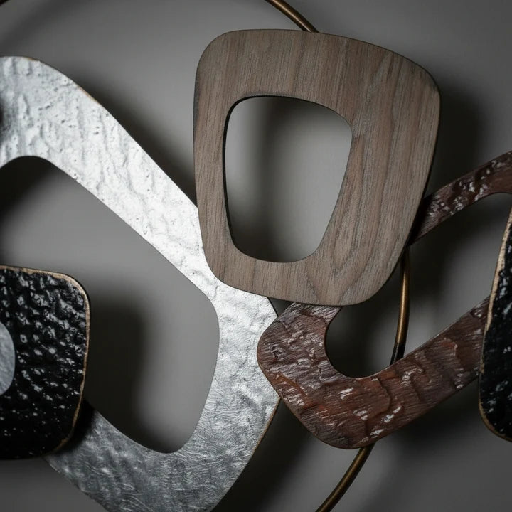 Modern Abstract Metal Wall Art – Luxury Geometric Wall Décor