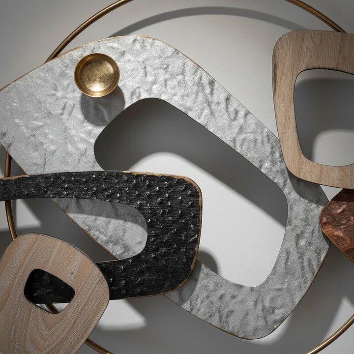 Modern Abstract Metal Wall Art – Luxury Geometric Wall Décor