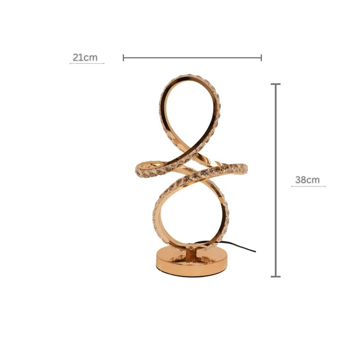 Crystal Infinity Twist LED Table Lamp