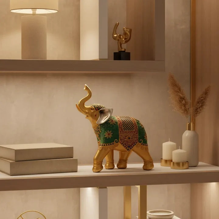 Royal Elegance Elephant Decor Showpiece