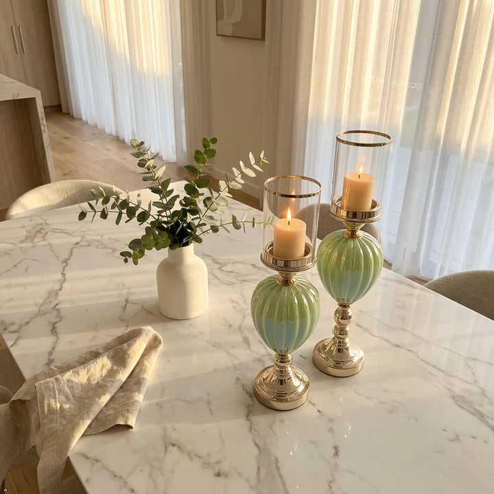 Verde Luxe Glass Candle Holder