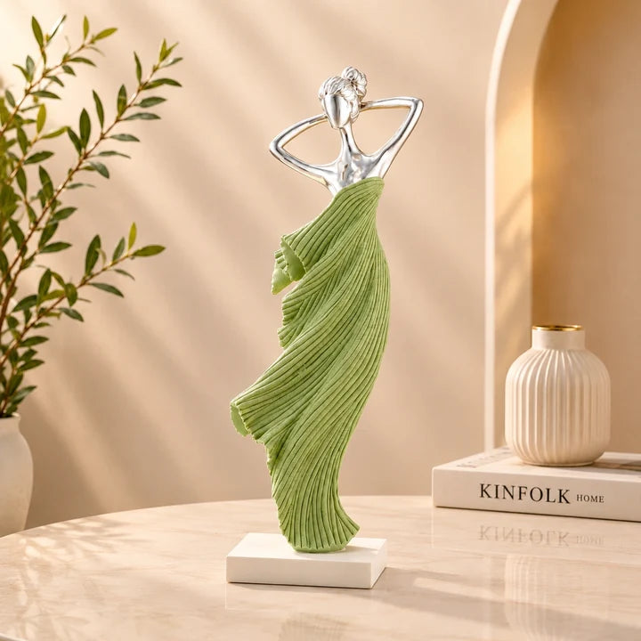 Graceful Bloom Lady Figurine Showpiece