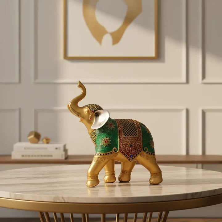 Royal Elegance Elephant Decor Showpiece
