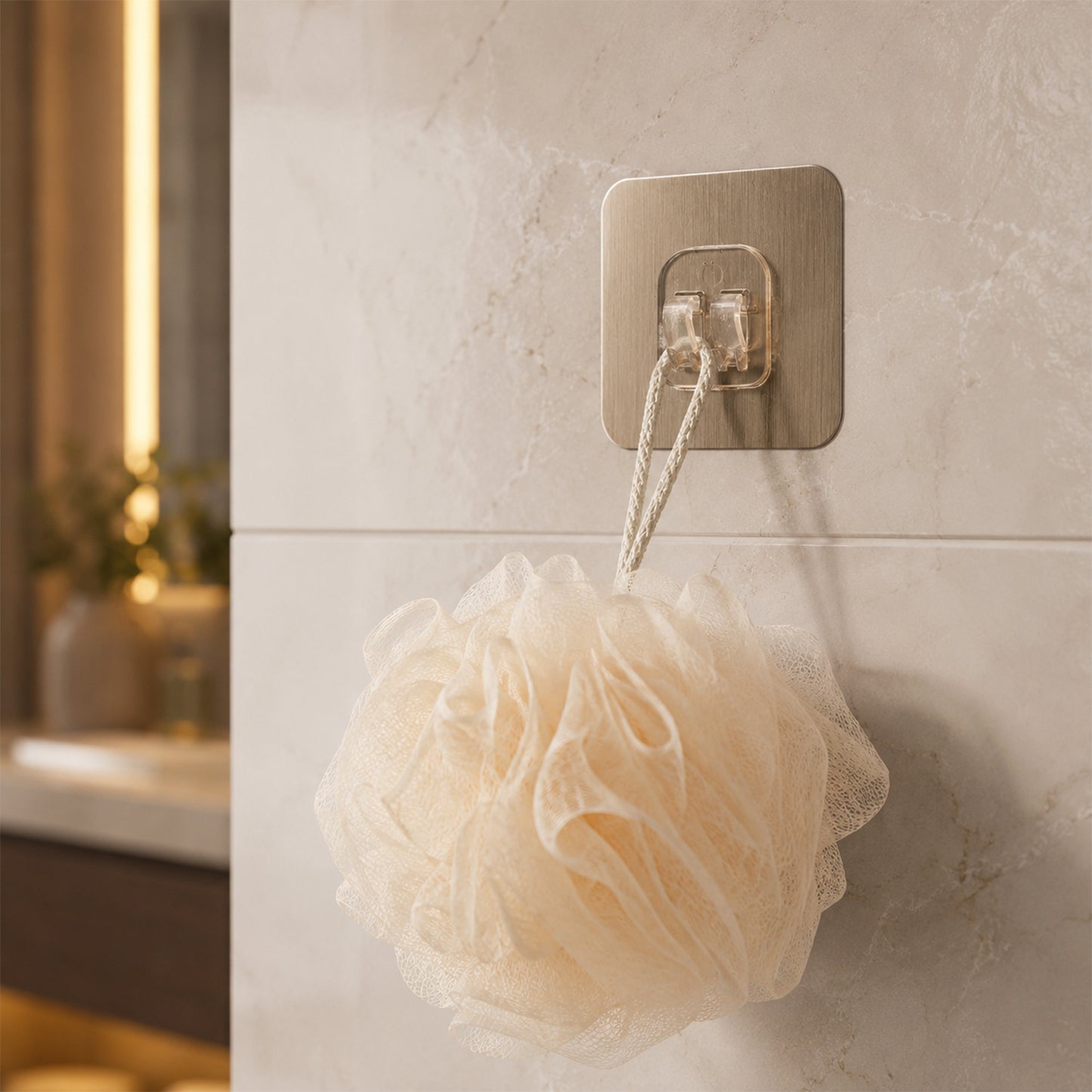 Adhesive Plastic Wall Hook Self Stick Hanger Strong Hold Storage (1 Pc)
