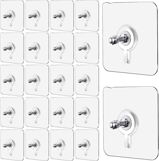 Wall Mount Screw Hooks for Kitchen Bathroom Bedroom Living Room 40 Pcs