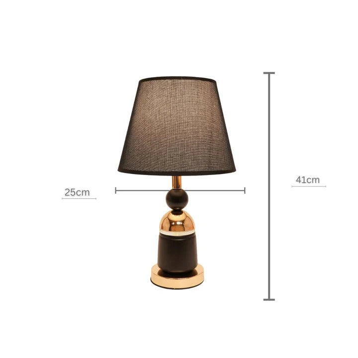 Table Lamp with Black Mesh Fabric Shade