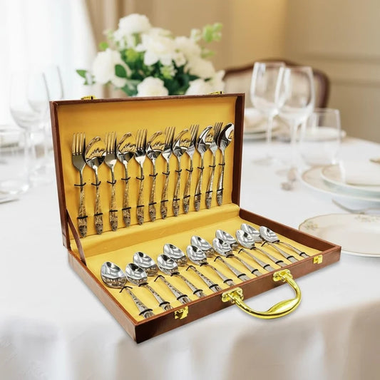 Lotus Design Stainless Steel Cutlery Set 24