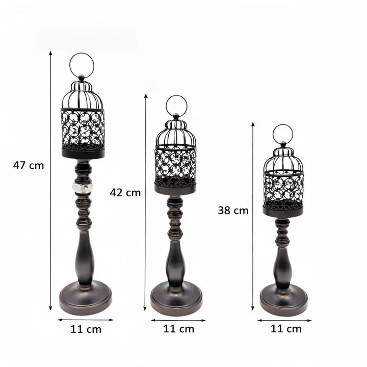 Vintage Metal Candle Holders Set