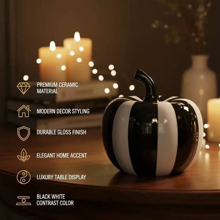 Midnight Ceramic Apple Decor Accent