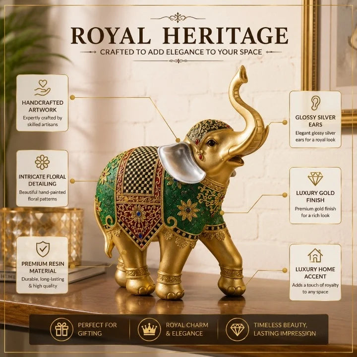 Royal Heritage Large Elephant Showpiece