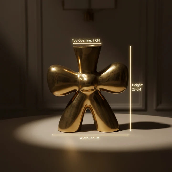 Starfish Metallic Gold Vase