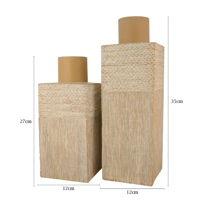 Modern Beige Tabletop Flower Vase