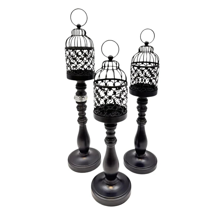Vintage Metal Candle Holders Set