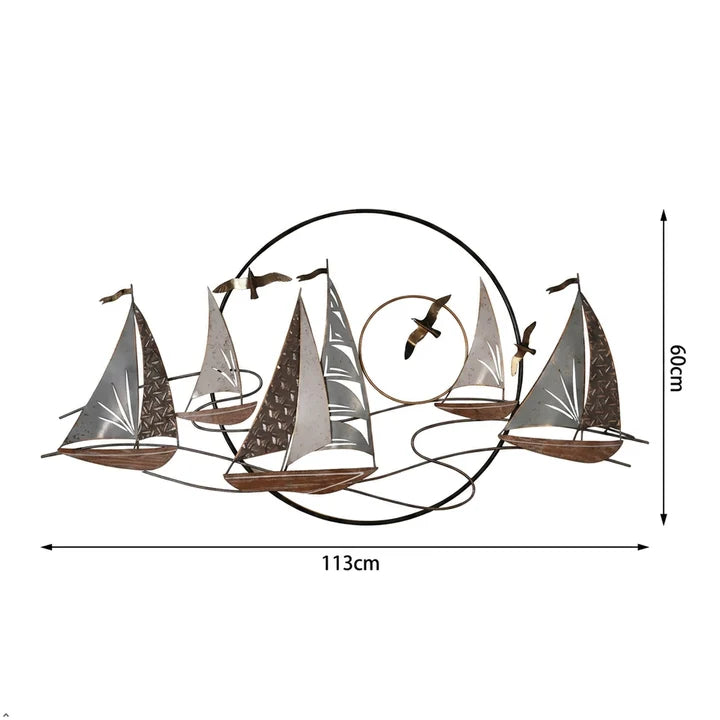 Sailboat Metal Wall Art
