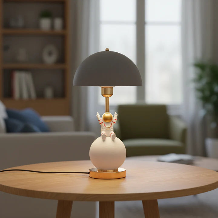 Astronaut Table Lamp with Dome Shade