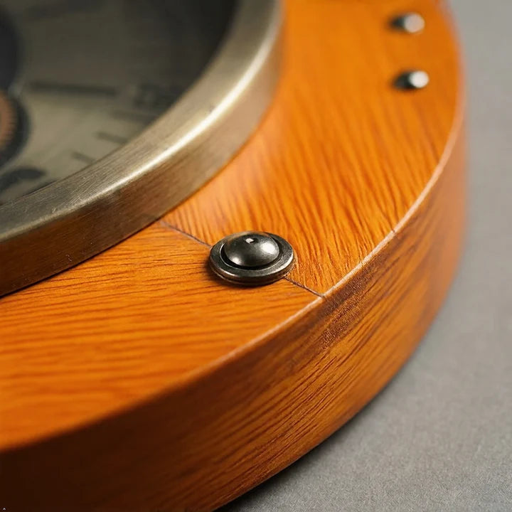 Modern bronze wall clock