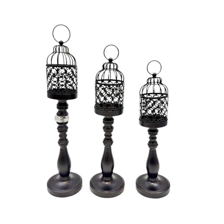 Vintage Metal Candle Holders Set