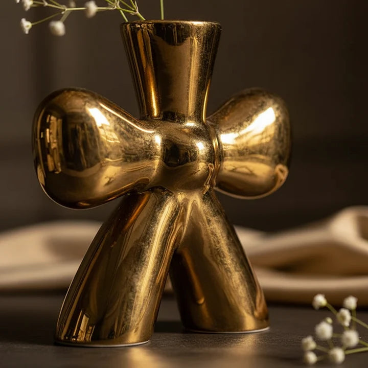 Starfish Metallic Gold Vase