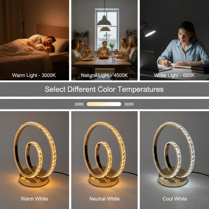 Double Ring LED Table Lamp