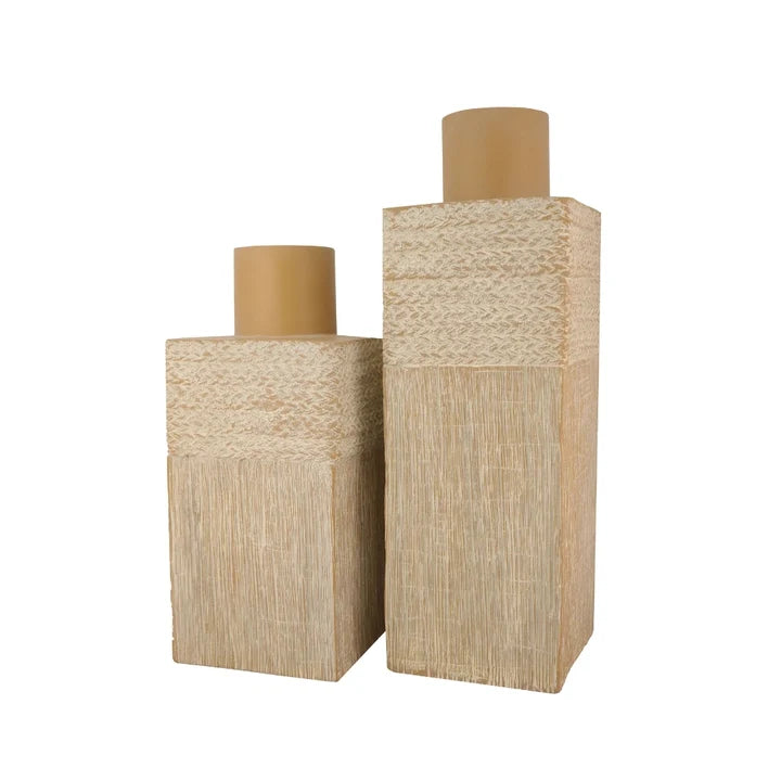Modern Beige Tabletop Flower Vase