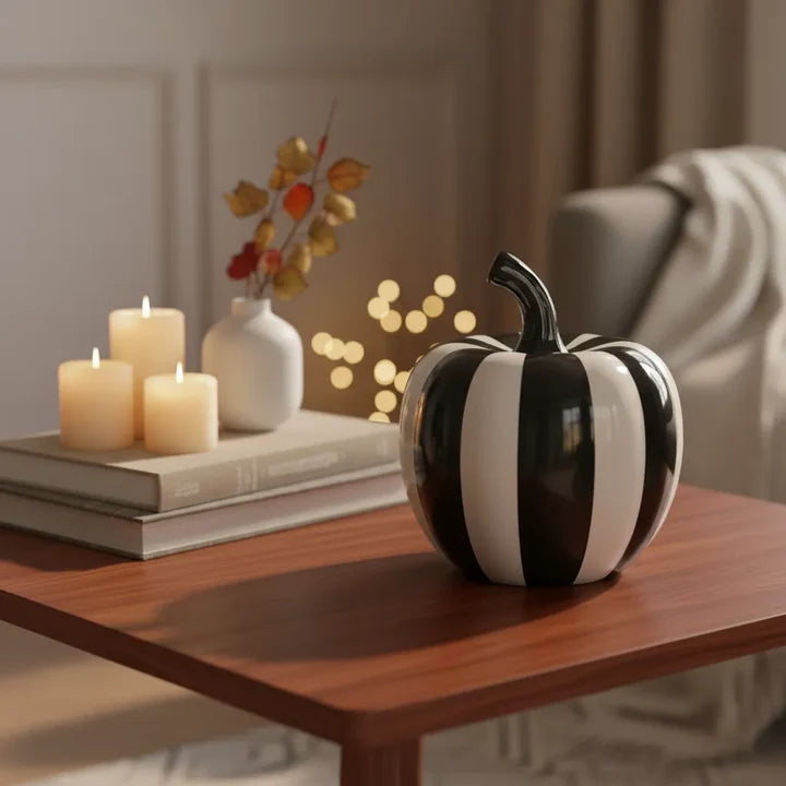 Midnight Ceramic Apple Decor Accent