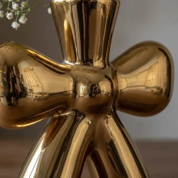 Starfish Metallic Gold Vase