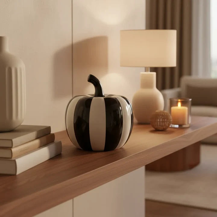 Midnight Ceramic Apple Decor Accent