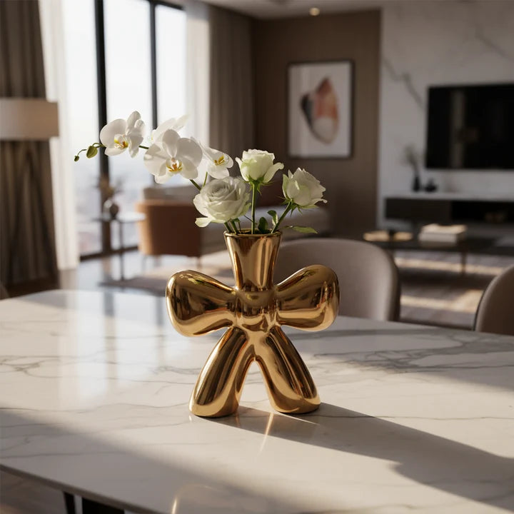 Starfish Metallic Gold Vase
