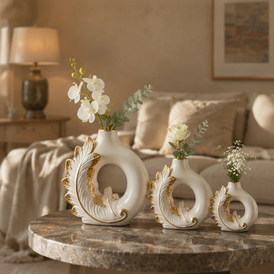 Feather Loop Vase Set