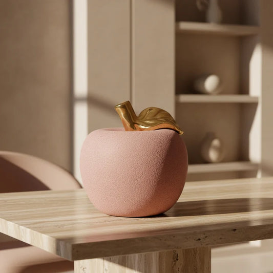 Blush Gold Luxe Apple Sculpture