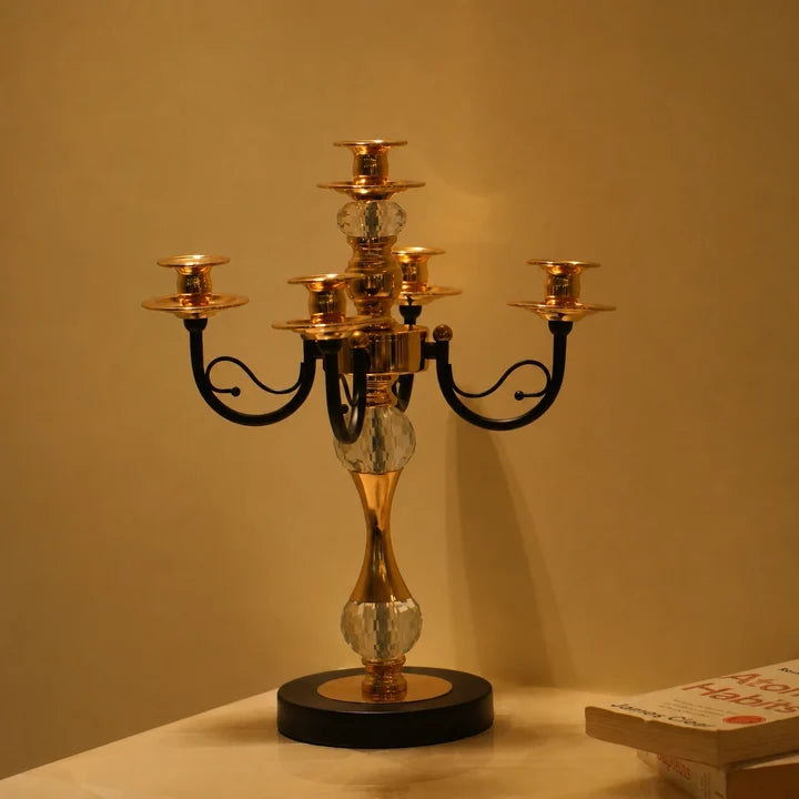Royal Crystal 5-Arm Candelabra Holder