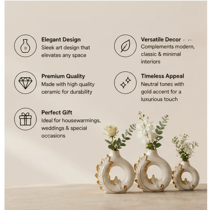 Feather Loop Vase Set