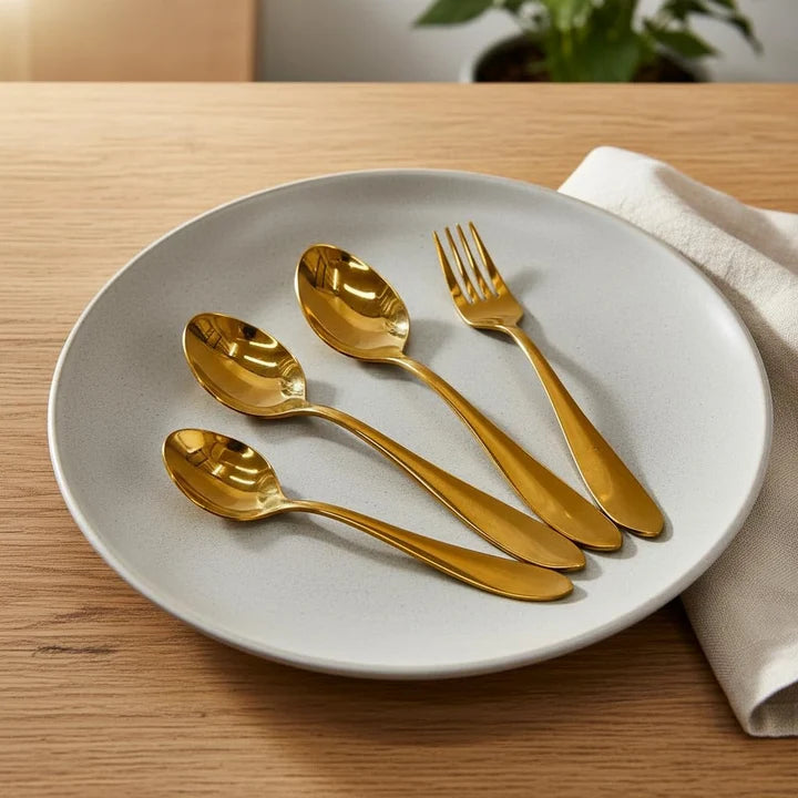 Rose Gold Stainless Steel Cutlery Set 24
