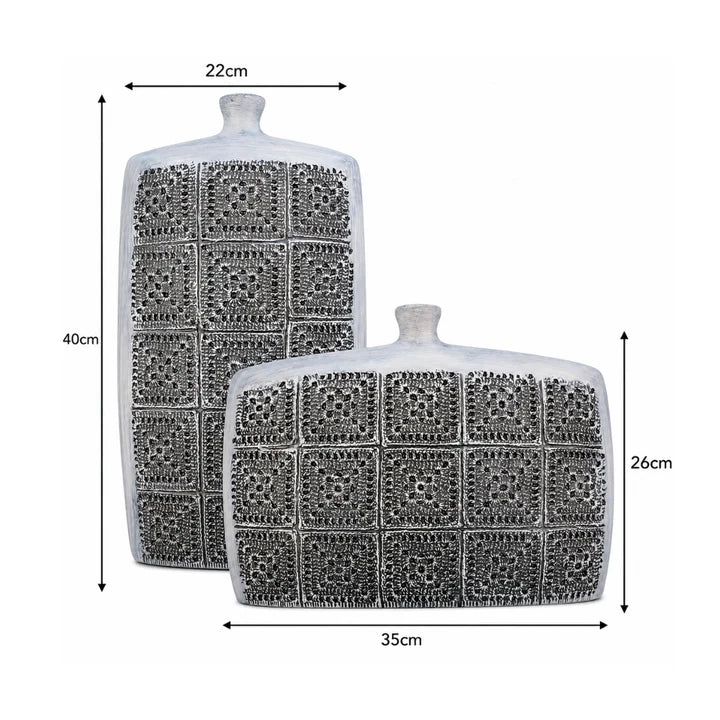 Handcrafted Textured Decorative Ceramic Vase