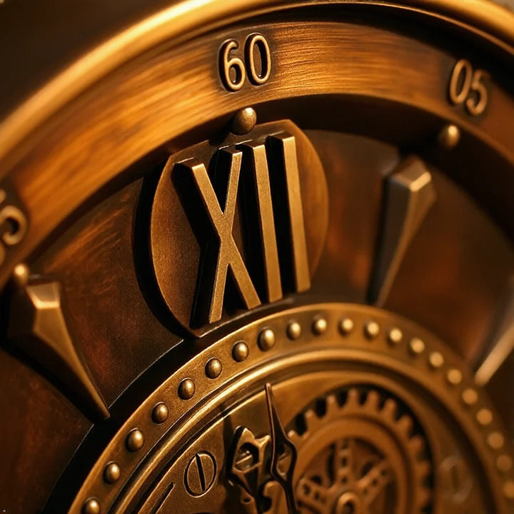 Moving Gear Metal Wall Clock