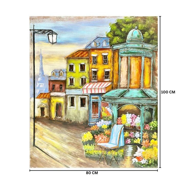 Parisian Flower Market Metal Wall Art