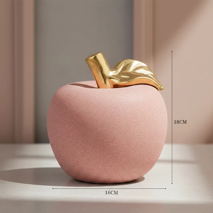 Blush Gold Luxe Apple Sculpture
