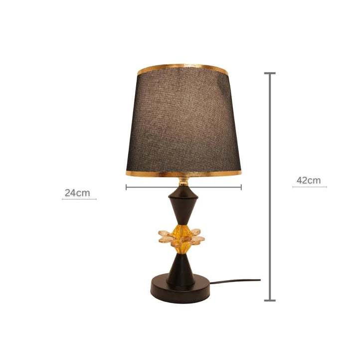 Black-Brown Shade Table Lamp for Living Room