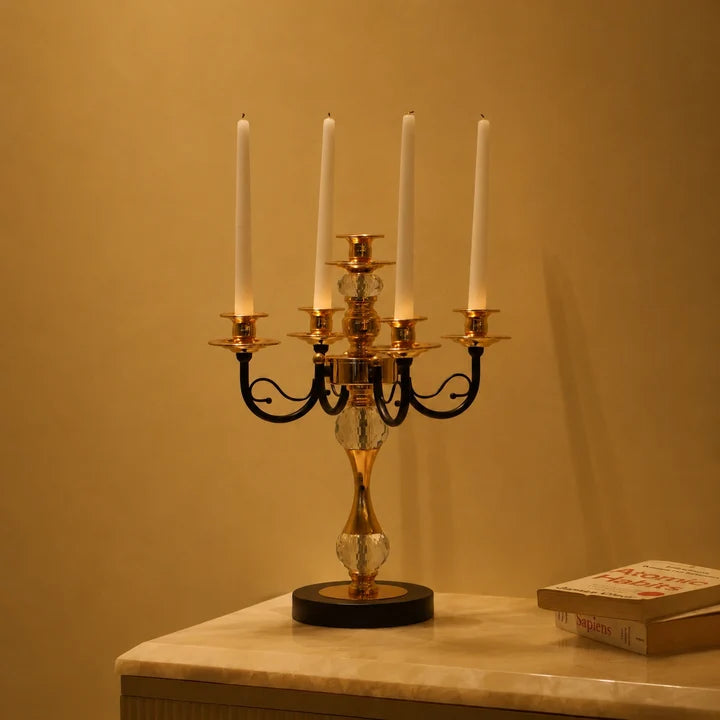Royal Crystal 5-Arm Candelabra Holder