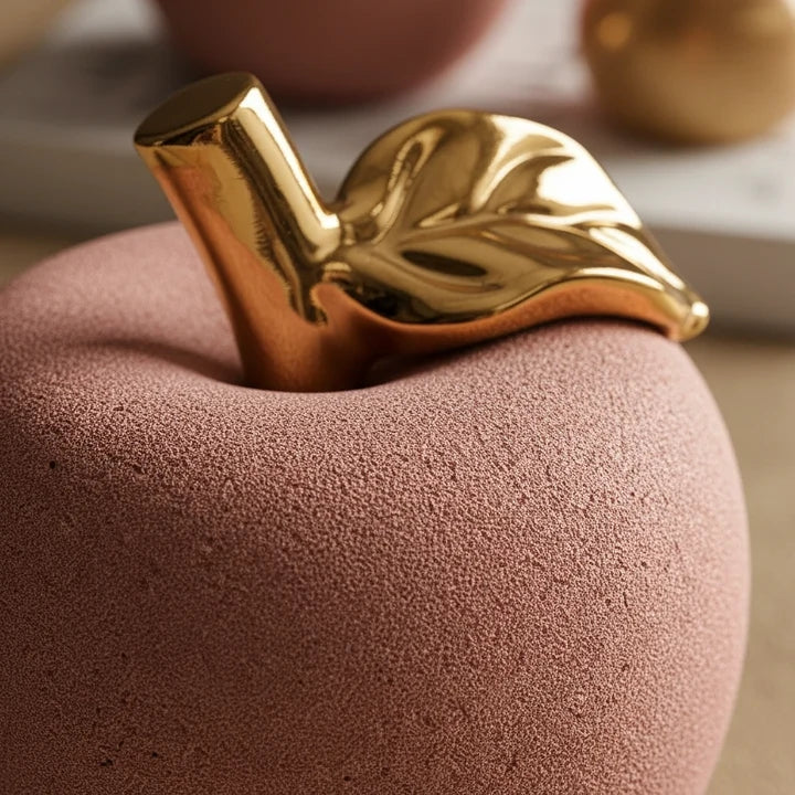 Blush Gold Luxe Apple Sculpture