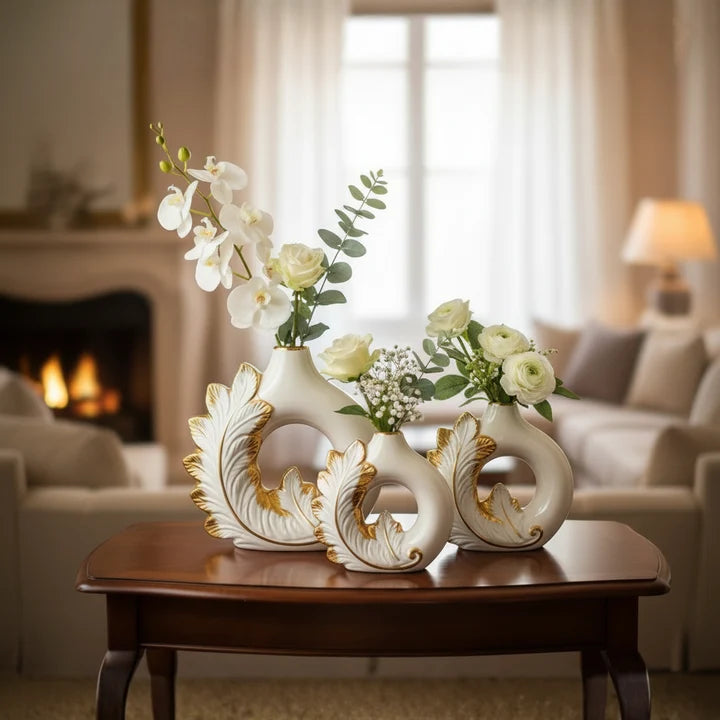 Feather Loop Vase Set